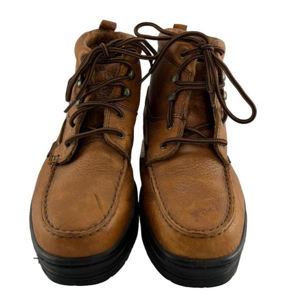 Men's Wolverine Brown Leather Steel Toe Work Boots Size 7.5 M - Picture 3 of 7